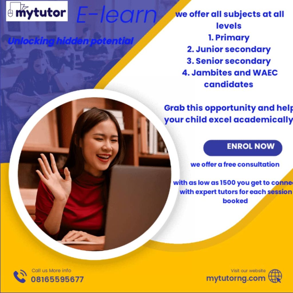 mytutorng.com offers expert tutors for your personalized learning tailored to give you a push in your academics click on the link to get started mytutorng.com 